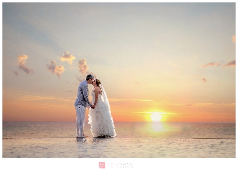 destination wedding sunset trash the dress