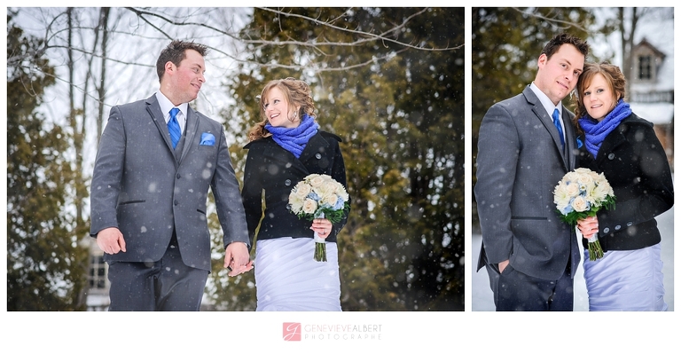 winter wedding, marriage d'hiver, photographer, photographe, ottawa, gatineau, rockland, outaouais, neige, snow, hammond, bourget, vintage, genevieve albert