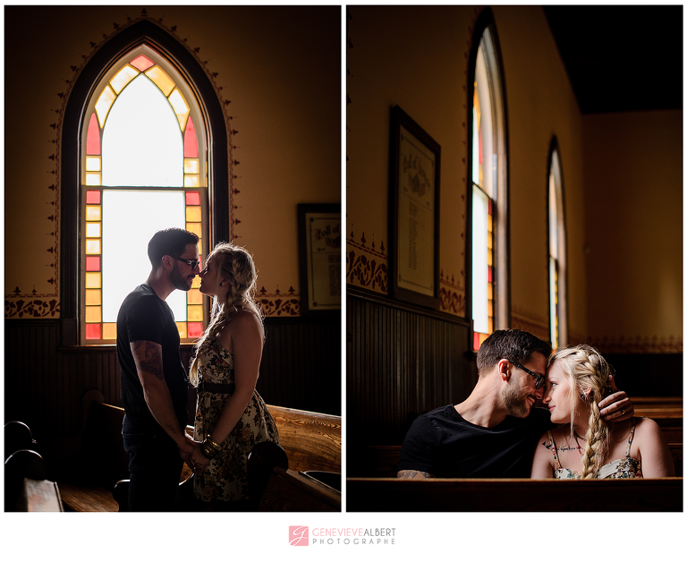 fiancailles, engagement, cumberland heritage village museum, vintage, gas station, barn, old house, ottawa, rockland, photographer, photographe, genevieve albert photographs, train, railroad