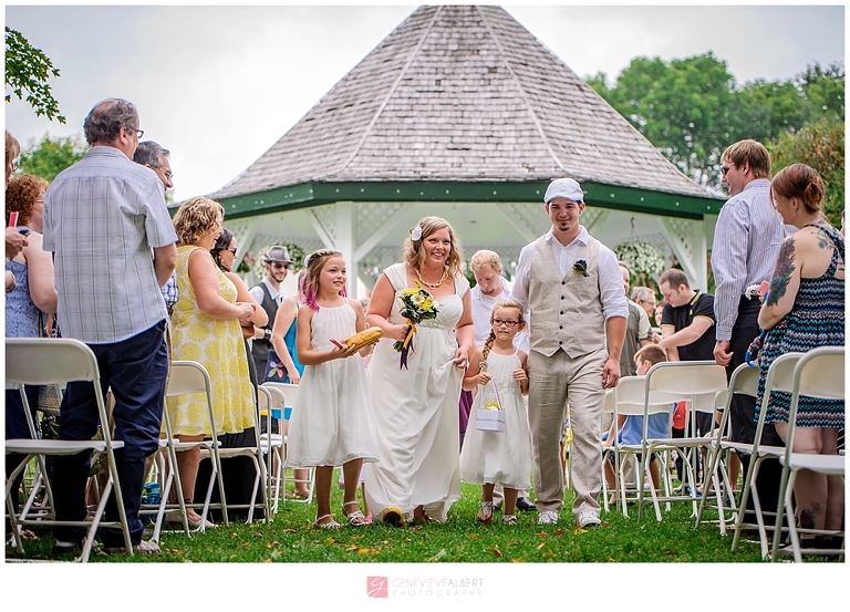 mariage champêtre, garden wedding, musée de cumberland, museum, rustic, rustique, yellow, genevieve albert photographe