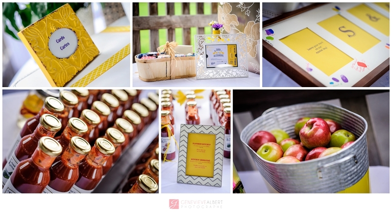 mariage champêtre, garden wedding, musée de cumberland, museum, rustic, rustique, yellow, genevieve albert photographe