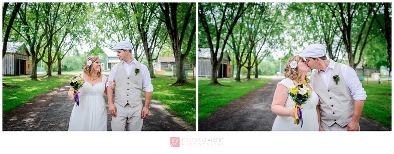 mariage champêtre, garden wedding, musée de cumberland, museum, rustic, rustique, yellow, genevieve albert photographe