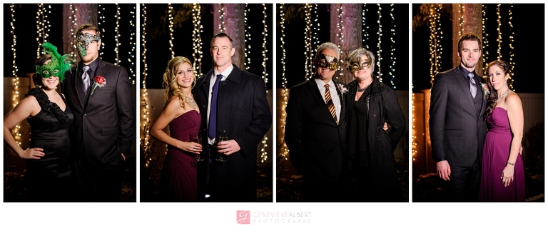 mariage de nuit, bal masqué, Masquerade Night wedding, halloween wedding, rockland, ontario, genevieve albert photographer