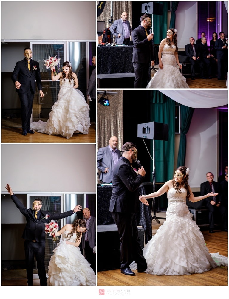 mariage de nuit, bal masqué, Masquerade Night wedding, halloween wedding, rockland, ontario, genevieve albert photographer
