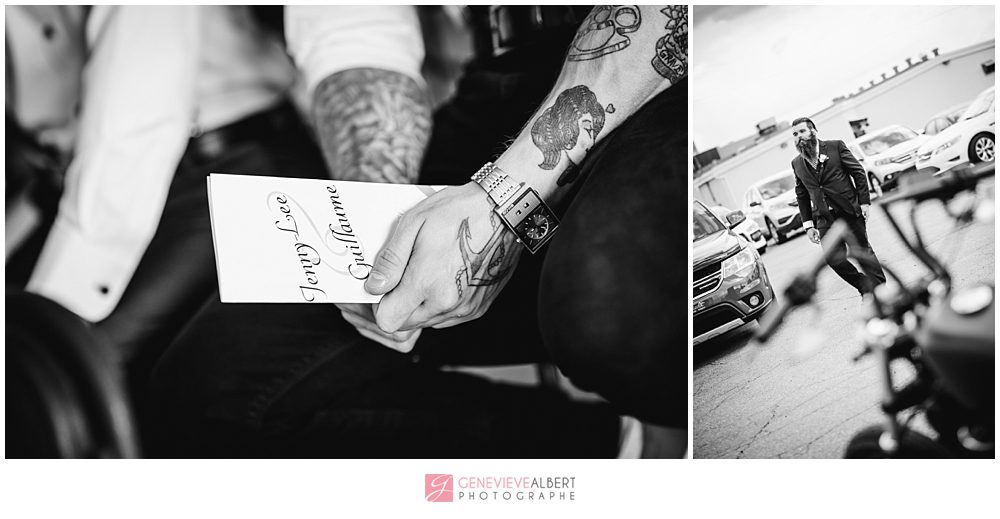 Mariage, wedding, amos, abitibi, bikers, motards, harley davidson, bucheron, lumberjack wedding, motorcycle, moto, Honda Carella, photographe, hotel des eskers