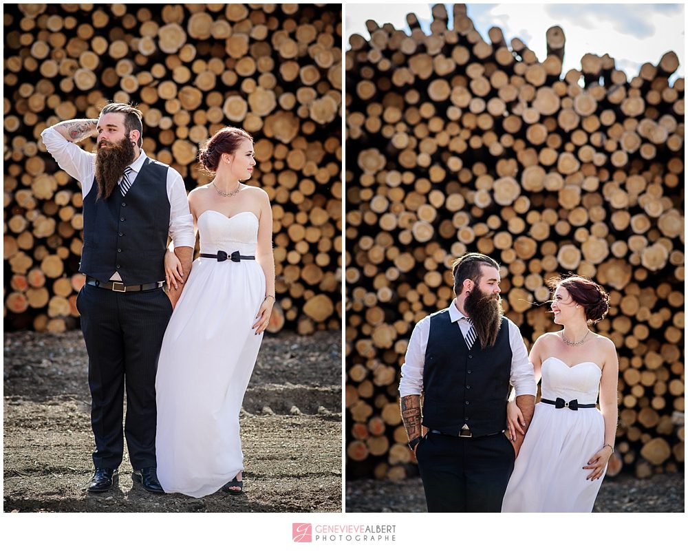 Mariage, wedding, amos, abitibi, bikers, motards, harley davidson, bucheron, lumberjack wedding, motorcycle, moto, Honda Carella, photographe, hotel des eskers