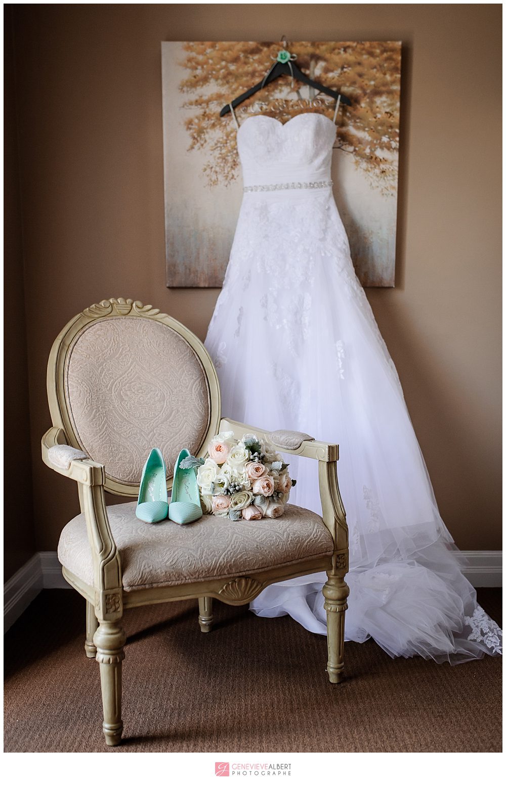 mariage, wedding, photographe de mariage, genevieve albert, rockland, ontario, river rock inn, cumberland heritage museum, mint, blush, vert menthe