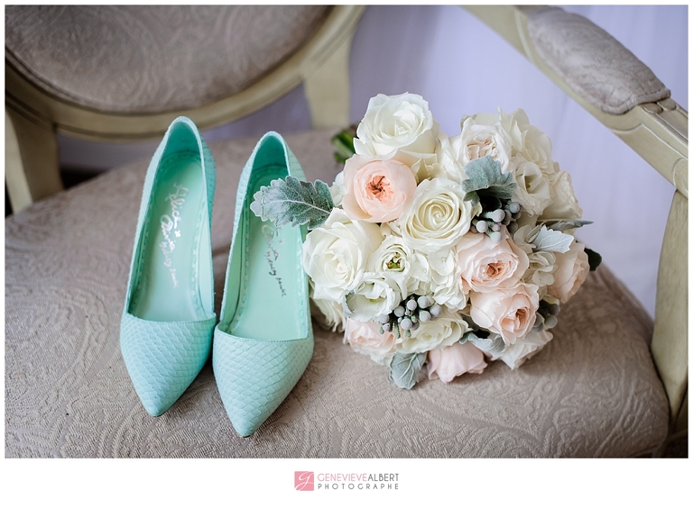 mariage, wedding, photographe de mariage, genevieve albert, rockland, ontario, river rock inn, cumberland heritage museum, mint, blush, vert menthe
