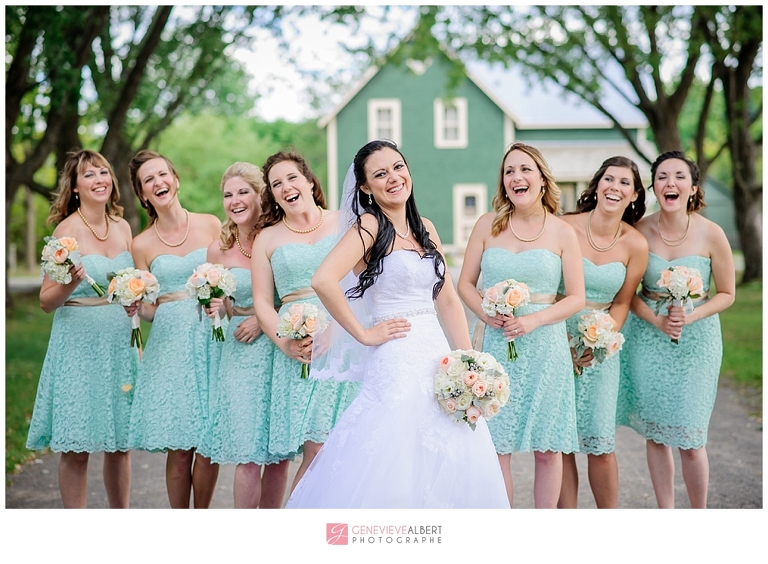 mariage, wedding, photographe de mariage, genevieve albert, rockland, ontario, river rock inn, cumberland heritage museum, mint, blush, vert menthe