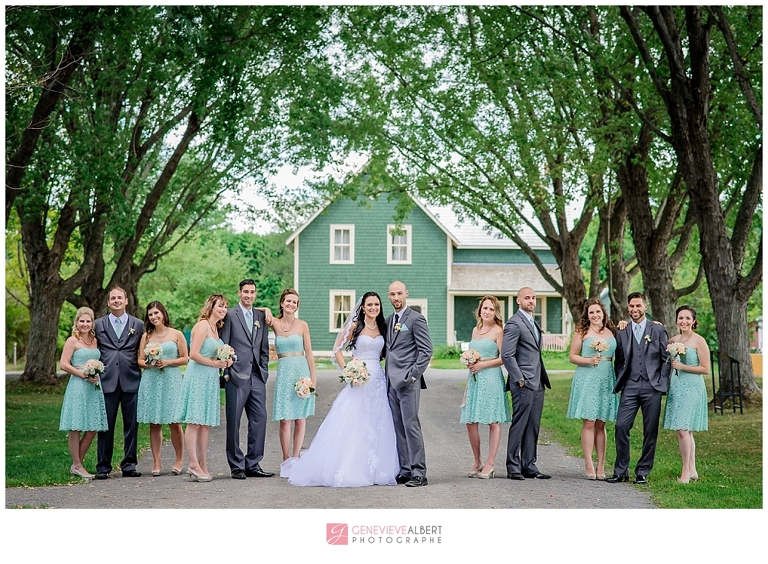 mariage, wedding, photographe de mariage, genevieve albert, rockland, ontario, river rock inn, cumberland heritage museum, mint, blush, vert menthe